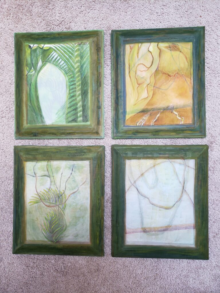 Bush Walks 1 - 4  32x30cm $100 each
(These are double images.)